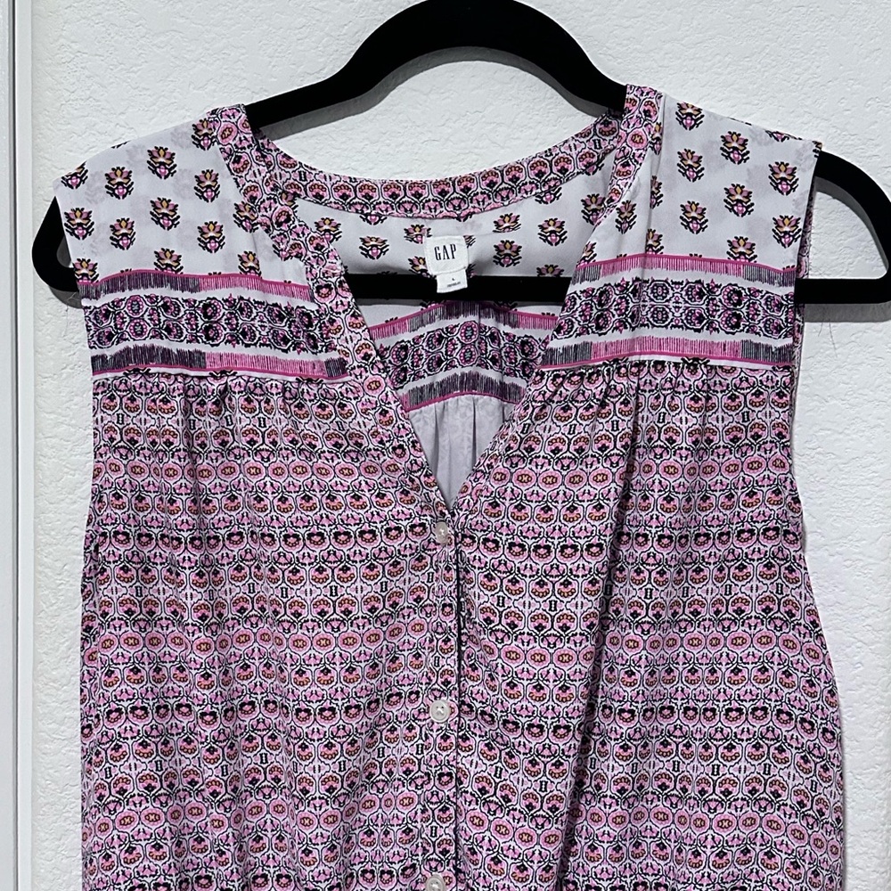 Gap Tie waist button-down dress size L